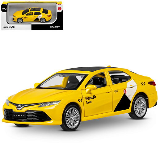 Яндекс Go Машинка металлическая 1:43 Toyota Camry, желтый, инерция, откр. двери, 17,5*12,5*6,5 см в Джамбо Тойз