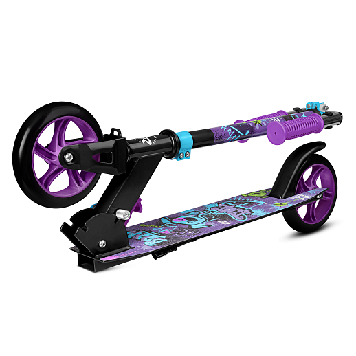 Самокат из 100% стали с полиуретановым колесом диаметром 145 мм, подшипником ABEC-7 грипсы TPR Размер изделия: 76 * 32 * 96 см Упаковка: 1 шт / коробка, 23*12*68.5 см размер деки:: 51X12 см, черный в Джамбо Тойз #4