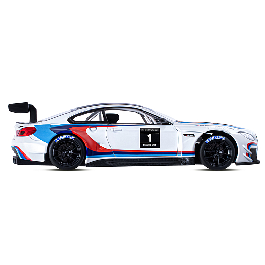 ТМ "Автопанорама" Машинка металлическая, 1:24, BMW M6 GT3, белый,  откр. двери и капот, свет, звук, свободный ход колес, в/к 24,5 х 12,5 х 10,5 см в Джамбо Тойз #8
