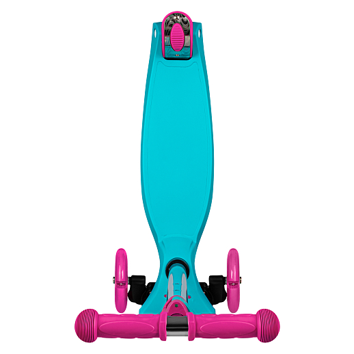 Самокат трехколесный CityRide, пакет, Дека: PP+нейлон, колеса PU 120/76 свет, руль  металл телеск., цвет светло-зеленый в Джамбо Тойз #6