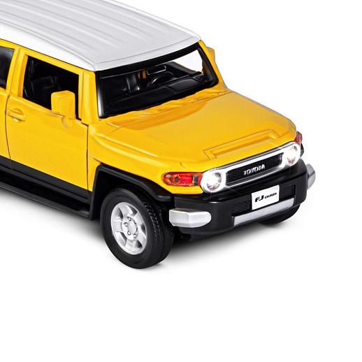 ТМ "Автопанорама" Машинка металлическая 1:32  Toyota FJ Cruiser, желтый, свет, звук, откр. двери, инерция, в/к 17,5*13,5*9 см в Джамбо Тойз #19