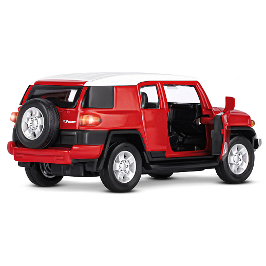 ТМ "Автопанорама" Машинка металлическая  1:32 Toyota FJ Cruiser, красный, свет, звук, откр. двери, инерция, в/к 17,5*13,5*9 см в Джамбо Тойз #16