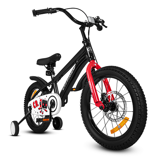 Велосипед двухколёсный CITYRIDE, модель CR-B2-07B, колеса 16", рама сталь, дисковые мех. тормоза, обода сталь, балансирные колёса, цвет черный в Джамбо Тойз #2