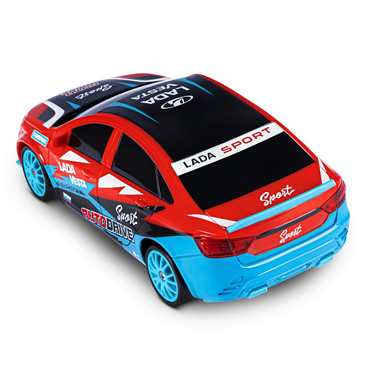 AUTODRIVE Р/У Машина для дрифта LADA Vesta,М1:24,2.4GHz,4WD,свет фар,4 доп.колеса,конусы,с аккум.,цв. красный,в/к 20,5*13*12см в Джамбо Тойз #5