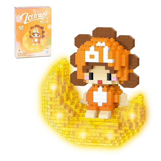 Конструктор "Зодиак Лев" 416 дет., свет, в/к 11,5*4,5*16,0 см в Джамбо Тойз