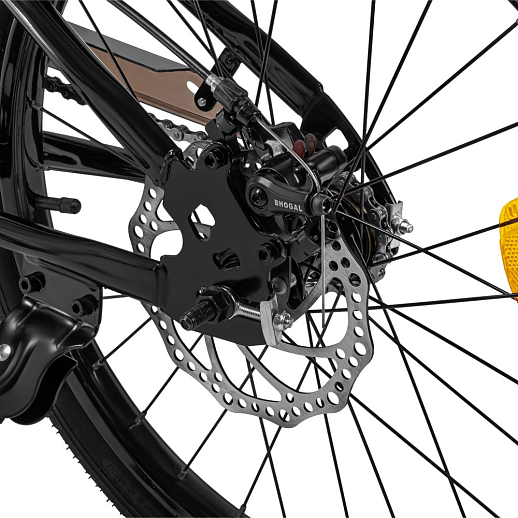 Велосипед двухколёсный CITYRIDE, модель CR-B2-14F7, рама сталь, колеса 20", дисковые тормоза, цвет чёрный-зелёный в Джамбо Тойз #8