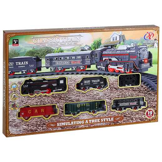 Железная дорога на бат. 19 дет. свет, в/к 46,5*4,0*29,3 см в Джамбо Тойз #2