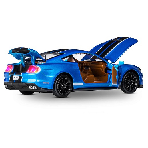 ТМ "Автопанорама" Машинка металлическая 1:32 Ford Shelby GT350, синий, свет, звук, откр. двери, капот и багажник, инерция, в/к 17,5*13,5*9 см в Джамбо Тойз #16