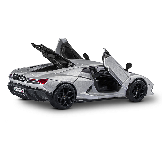 ТМ "Автопанорама" Машинка металл. 1:32 Lamborghini Revuelto, серый, инерция, откр. двери, в/к 17,5*12,5*6,5 см в Джамбо Тойз #17