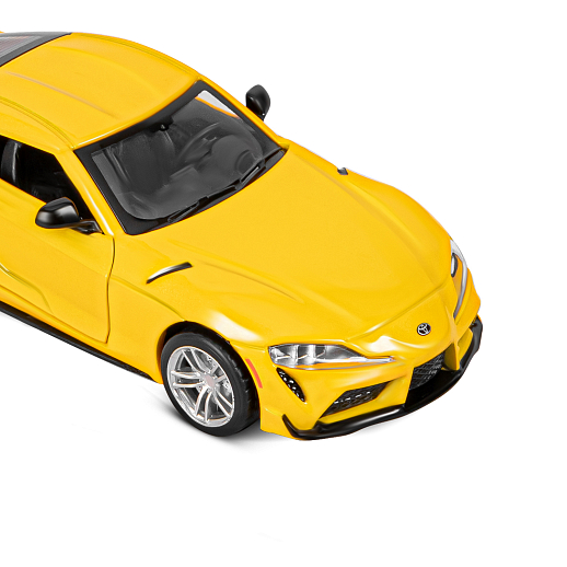 ТМ "Автопанорама" Машинка металлическая 1:31 Toyota Supra [US], желтый, откр. двери, свет, звук, инерция в/к 17,5*13,5*9 см в Джамбо Тойз #17