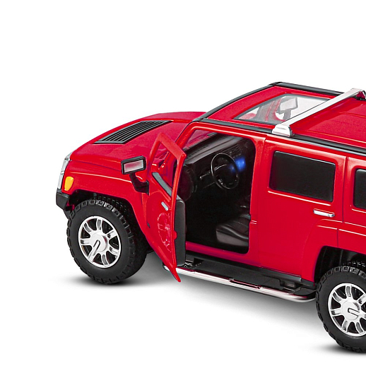 ТМ "Автопанорама" Машинка металлическая, 1:24, Hummer H3, красный,  откр. передние и задняя дверь, капот, свет, звук, свободный ход колес, в/к 24,5 х 12,5 х 10,5 см в Джамбо Тойз #15