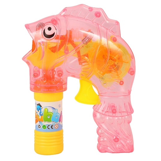 Пистолет с мыльными пузырями "Рыбка" розовый, со светом, на блистере 26*19*5 см в Джамбо Тойз #3