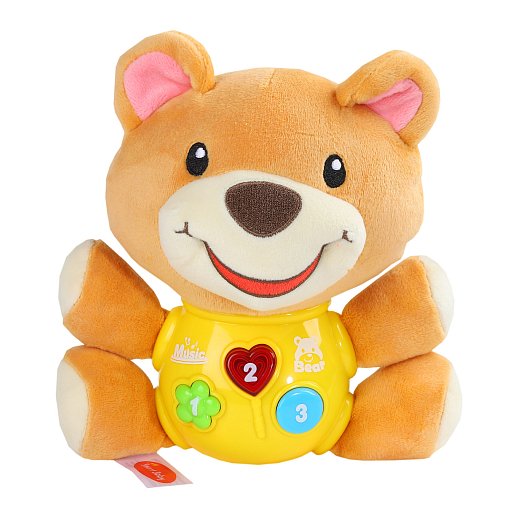 ТМ "Smart Baby" Развивающая мягкая игрушка "Мишка" цвет желтый, 17 звуков природы , сказок, мелодий, в Джамбо Тойз #2