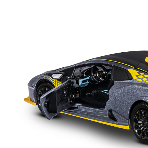 ТМ "Автопанорама" Машинка металлическая, 1:32 Lamborghini STO, серый глянец, откр. двери и багажник, свет, звук, инерция, в/к 17,5*12,5*6,5 см в Джамбо Тойз #15