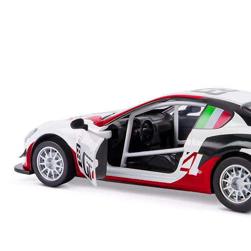 ТМ "Автопанорама" Машинка металл., 1:32 Maserati Gran Turismo MC GT4, белый, инерция, свет, звук, откр. двери, в/к 17,5*13,5*9 см в Джамбо Тойз #11
