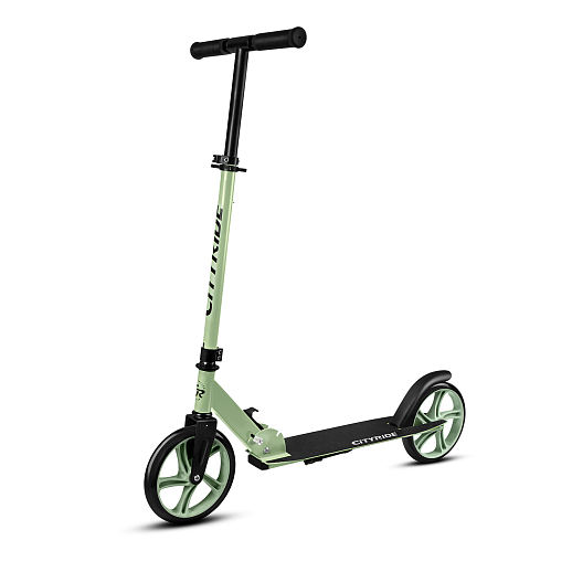 2хкол. самокат CITYRIDE 200, сталь 100%, грипсы 135мм TPR, колеса PU 200/200 мм. Зеленый в Джамбо Тойз #3