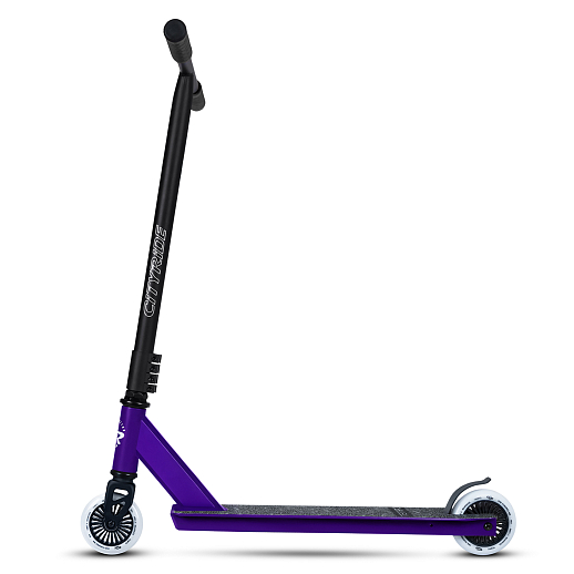 Трюковый самокат CITYRIDE TEMPO, T-bar сталь 50*50см, дека алюм.49*9,5см, колеса PU 86A 100мм, пластик диск, вилка резьб., хомут 4б., цвет Фиолетовый  в Джамбо Тойз #4