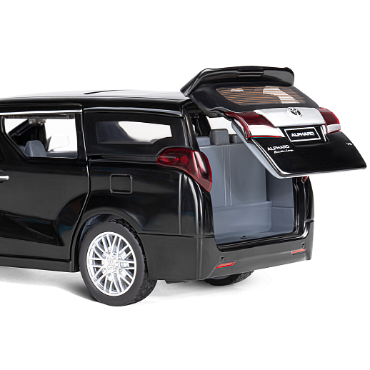 ТМ "Автопанорама" Машинка металлическая, 1:29, Toyota Alphard, черный, откр. передние и боковые двери, багажник, свет, звук, инерция, в/к 20*10*11 см в Джамбо Тойз #12