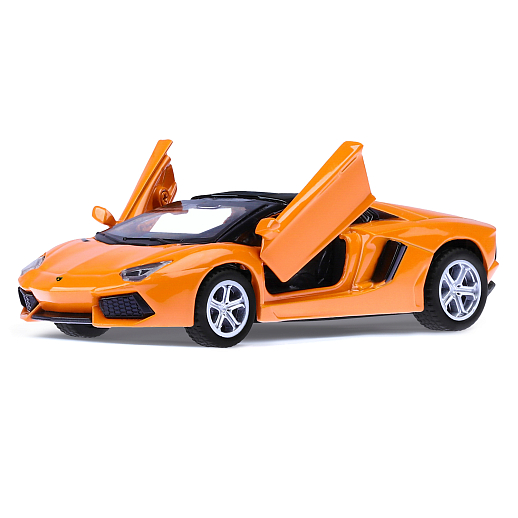 ТМ "Автопанорама" Машинка металл. 1:43 Lamborghini Aventador LP700-4 Roadster, оранжевый, инерция, откр. двери, в/к 16*7,5*5 см в Джамбо Тойз #3