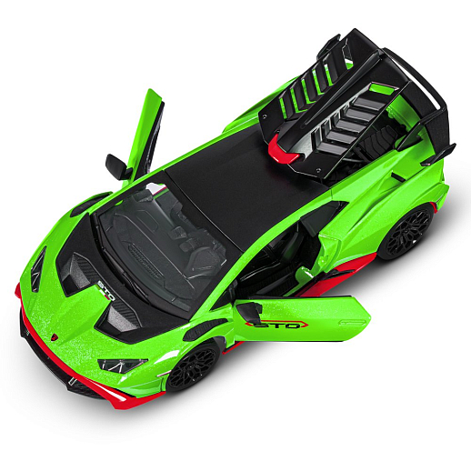 ТМ "Автопанорама" Машинка металл. 1:32 Lamborghini STO, зеленый, инерция, откр. двери, в/к 17,5*12,5*6,5 см в Джамбо Тойз #15