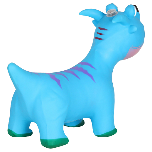 Животное-прыгун "Динозавр" со звуком, 1400г, ПВХ, цвет голубой, 40*30*50 см в Джамбо Тойз #3