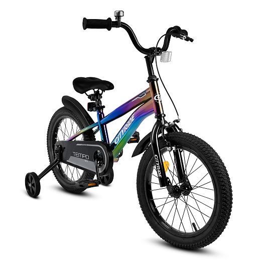 Велосипед двухколесный CITYRIDE, модель CR-B2-07J, колёса 16" рама сталь, обода сталь, цвет анодировка-чёрный в Джамбо Тойз