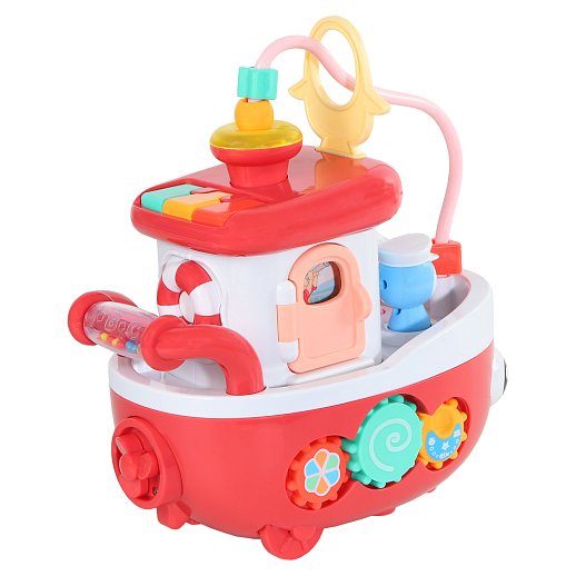 ТМ "Smart Baby" Развивающая игрушка "Кораблик" цвет красный, 29 звуков, стихов, мелодий. Сказки и потешки. Свет, звук, регулирующаяся громкость, в/к 26,5x17x26,8 см в Джамбо Тойз #5