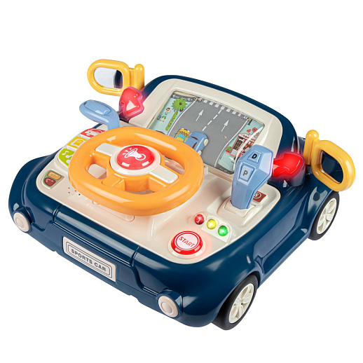 ТМ "Smart Baby" Руль, свет, Шаинский, русская озвучка, цвет синий, в/к 29,7х13х27,5 см в Джамбо Тойз #11