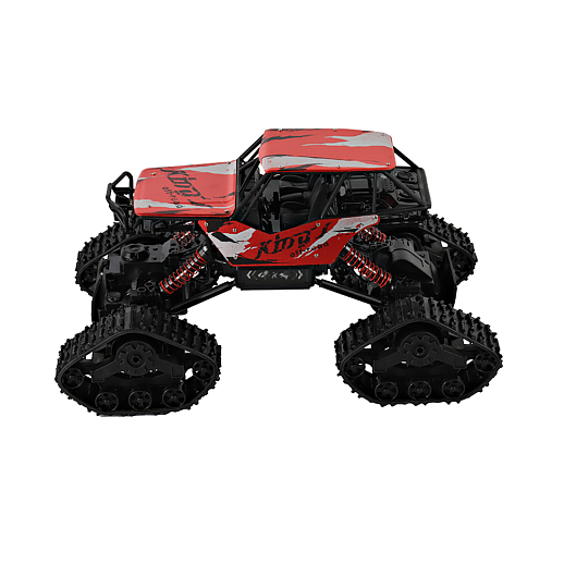 Р/у краулер 4WD на ГУСЕНИЧНОМ ХОДУ, М1:12,2.4GHz,в компл.4сменн. Кол.,5кан:вп/н,пов,преод.препятс,металл.куз,2 цв.в асс,с зар.устр,в/к46,5*26,5*26см в Джамбо Тойз #20