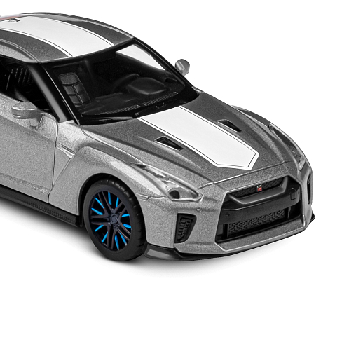 ТМ "Автопанорама" Машинка металлическая 1:32 Nissan GT-R (R35), серый, откр. двери, свет, звук, инерция в/к 18*13,5*9 см в Джамбо Тойз #18