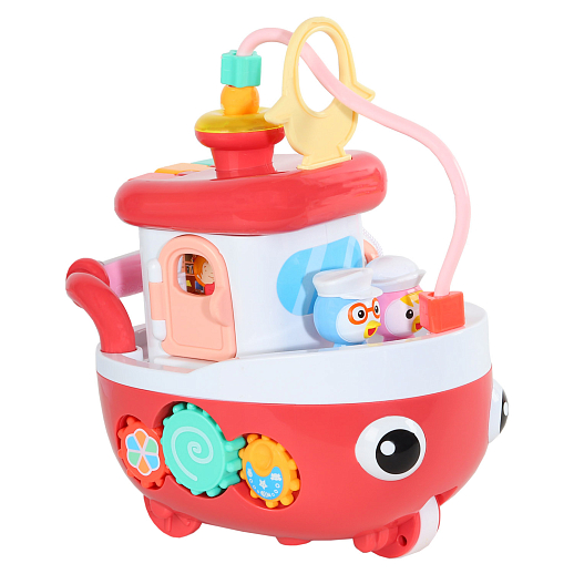 ТМ "Smart Baby" Развивающая игрушка "Кораблик" цвет красный, 29 звуков, стихов, мелодий. Сказки и потешки. Свет, звук, регулирующаяся громкость, в/к 26,5x17x26,8 см в Джамбо Тойз #6