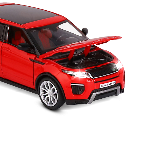 ТМ "Автопанорама" Машинка металлическая 1:32  2017 Land Rover Range Rover Evoque HSE, красный, откр. двери и капот, свет, звук, инерция,  в/к 17,5*12,5*6,5 см в Джамбо Тойз #17