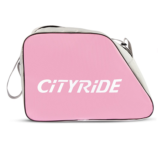 Набор роликов-квадов CITYRIDE, шлем, комплект защиты, сумка, колёса PU, текстильный мысок, подшипники ABEC7, розовый-белый, в/к 5сл гофорокартон в Джамбо Тойз #15