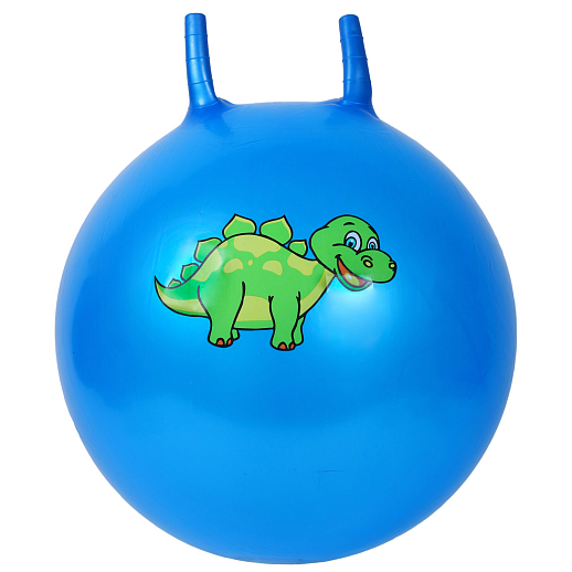 Мяч-прыгун детский, 55CM с рожками,  1 цвет, 450 г, ПВХ. Синий. Дино микс в Джамбо Тойз