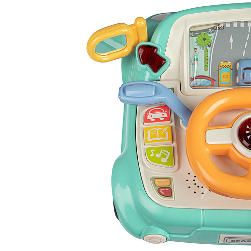 ТМ "Smart Baby" Руль, свет, Шаинский, русская озвучка, цвет зеленый, в б/к в Джамбо Тойз #8