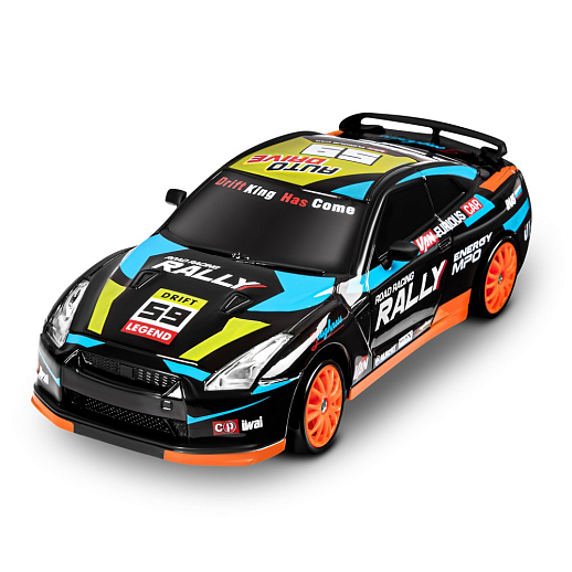 Машинка скоростная для дрифта на радиоуправлении AUTODRIVE, 1:24 2.4G, 4WD, 4 канала: вперед/назад, повороты, сменные шины, свет, с зарядкой, цвет черный, в/к 24,1х10,3х23,7 см в Джамбо Тойз #6