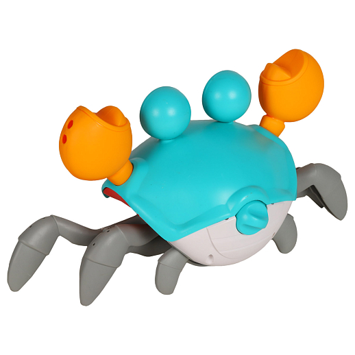 ТМ "Smart Baby"  Заводная игрушка "Шустрый краб" бегает, плавает, цвет зеленый в Джамбо Тойз #4