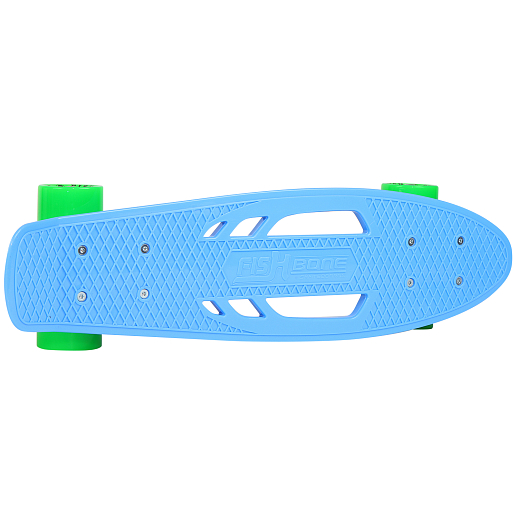 Скейтборд Fish голубой, размер 22"х6", колеса: 60х45мм  78А, PU, ABEC-7 в/п в Джамбо Тойз #4