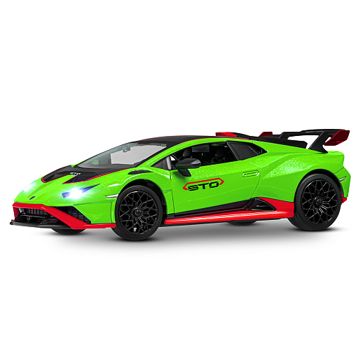 ТМ "Автопанорама" Машинка металлическая, 1:32 Lamborghini STO, зеленый, принт, откр. двери и багажник, свет, звук, инерция, в/к 17,5*12,5*6,5 см в Джамбо Тойз #3