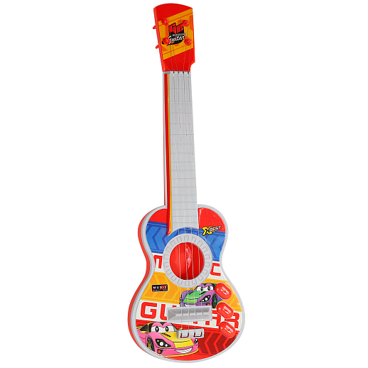 Гитара детская на батарейках (2 шт. АА не входят в компл) световые, звуковые эффекты, в сумке 56,5*19*4 см в Джамбо Тойз
