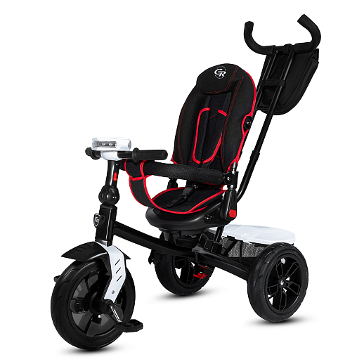 Детский трехколесный велосипед "CITYRIDE LUNAR 2.0". Пятиугольная рама, сиденье 360, складная крыша D600, подножки, надув.колеса 12/10, багажник, сумочка, фара в Джамбо Тойз #20