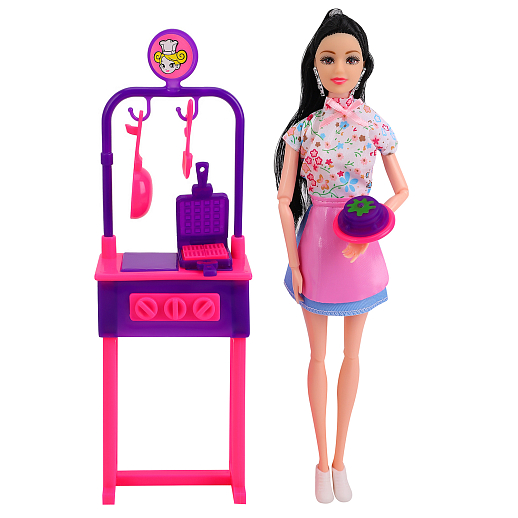 Игровой набор "Шеф-повар", в комплекте кукла с шарнирными руками, мебель, аксессуары, в/к 20*5,6*32,5 см в Джамбо Тойз #3