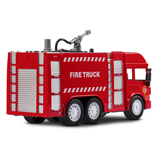 Фрикционная машина "Пожарная" на бат.,со светом и звуком, стреляет водой, красный, в/к 35,5х12,5х19,5 см в Джамбо Тойз #12