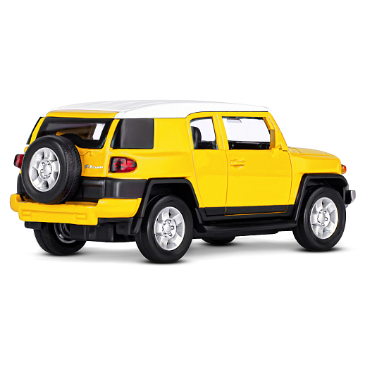 ТМ "Автопанорама" Машинка металлическая 1:32  Toyota FJ Cruiser, желтый, свет, звук, откр. двери, инерция, в/к 17,5*13,5*9 см в Джамбо Тойз #9