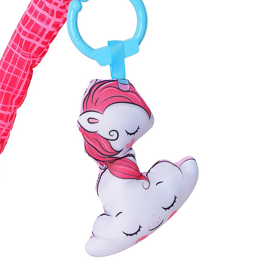 ТМ "Smart Baby"  Детский развивающий коврик "Единороги" с высокими бортиками, мягкие дуги и подвески в комплекте, в/к 71*7,5*47 см в Джамбо Тойз #16