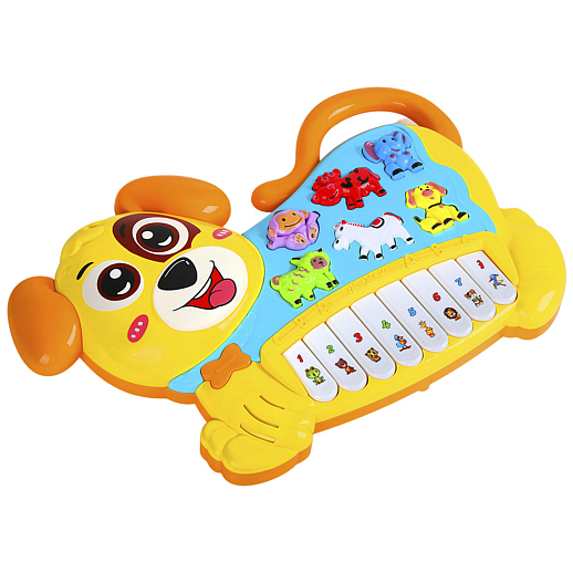 Музыкальная игрушка Пианино детское "Собака" Smart Baby, развивающее, обучающее, цвет желтый, 42 звука, мелодии, стихи, в/к 28,5х19х5 см в Джамбо Тойз #6