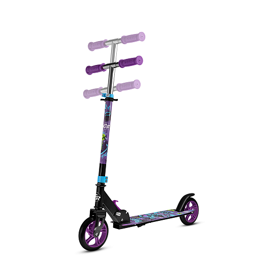 Самокат из 100% стали с полиуретановым колесом диаметром 145 мм, подшипником ABEC-7 грипсы TPR Размер изделия: 76 * 32 * 96 см Упаковка: 1 шт / коробка, 23*12*68.5 см размер деки:: 51X12 см, черный в Джамбо Тойз #14