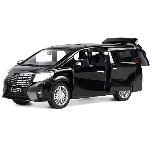 ТМ "Автопанорама" Машинка металлическая, 1:29, Toyota Alphard, черный, откр. передние и боковые двери, багажник, свет, звук, инерция, в/к 19*9*7 см в Джамбо Тойз #12