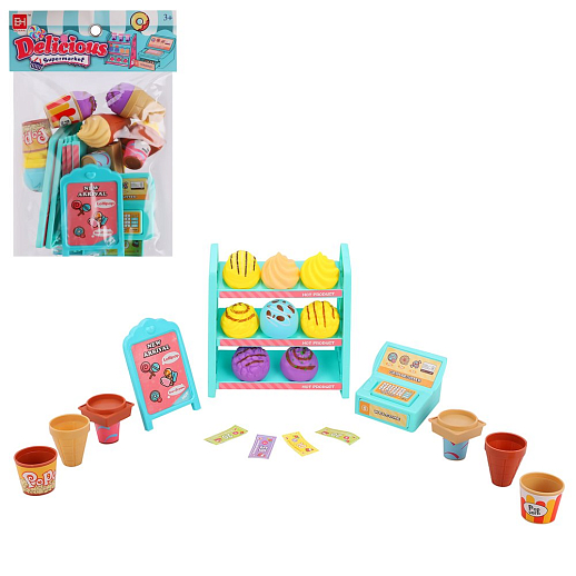 Игровой набор "Кафе", в комплекте игрушечные продукты, касса, аксессуары, в/п 28х18х5 см в Джамбо Тойз
