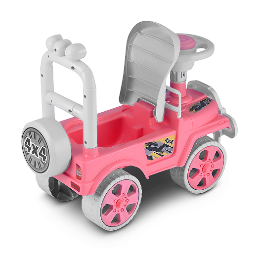 ТМ "Компания Друзей" Каталка Толокар "Внедорожник" розовый сигнал на руле, в/к 55х45х24 см в Джамбо Тойз #3